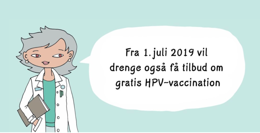 Grafik om HPV-vaccination til drenge